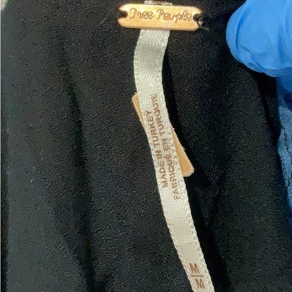 Free People Black Maxi wrap dress with Red and Blue Floral - Picture 6 of 7